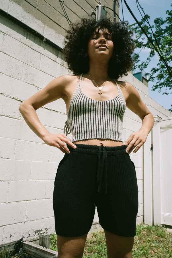 Izzy Tank Black/Cream - KORDAL STUDIO