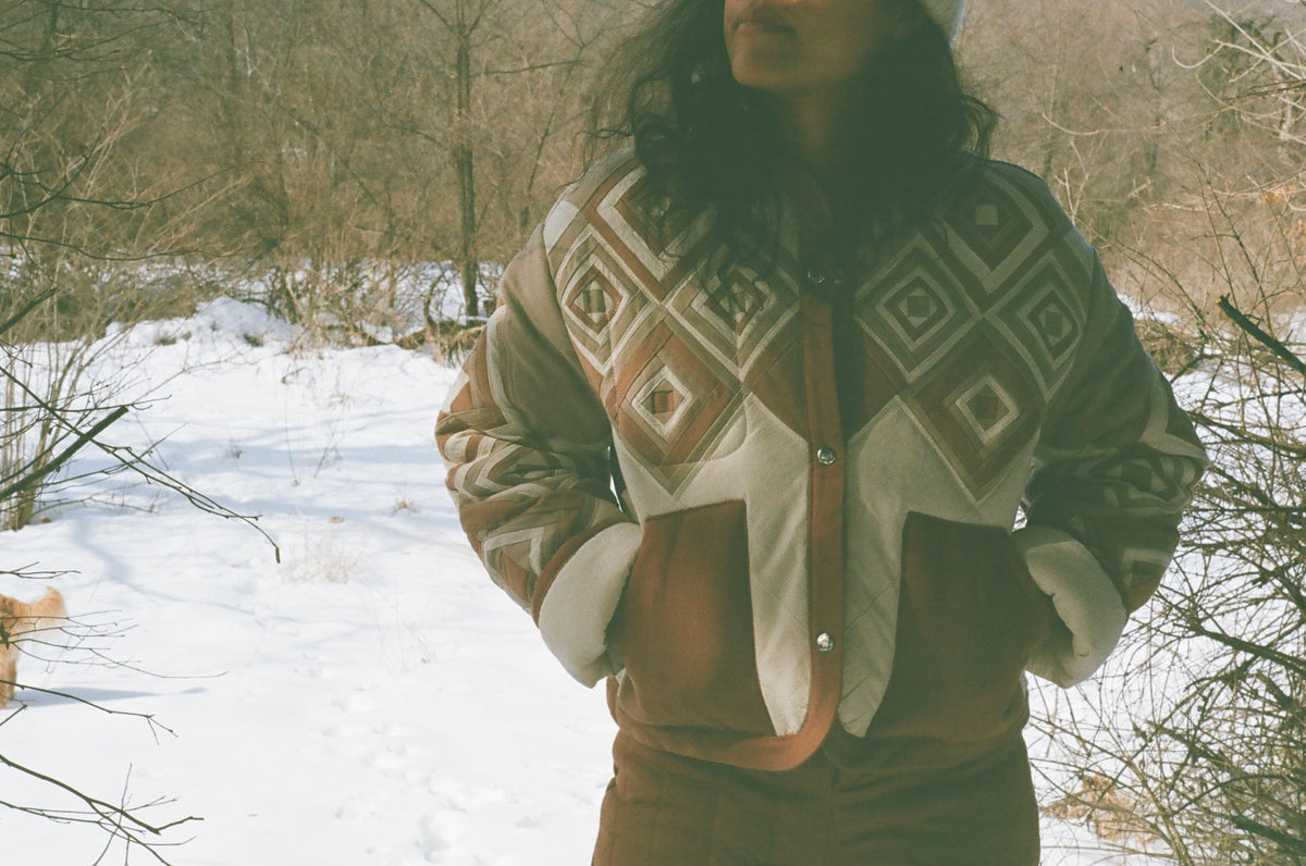 Zero-Waste Patchwork Quilted Jacket