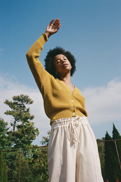 Everyday Cardigan Saffron - KORDAL STUDIO