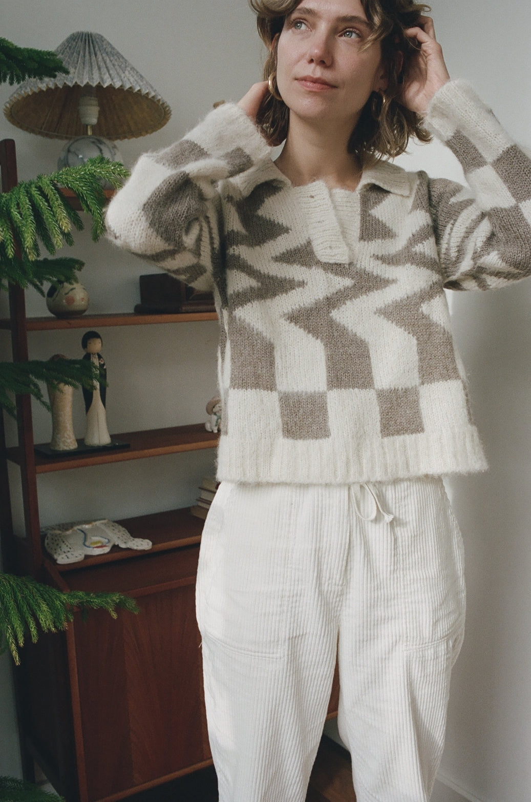 Elliot Jogger Off White Corduroy