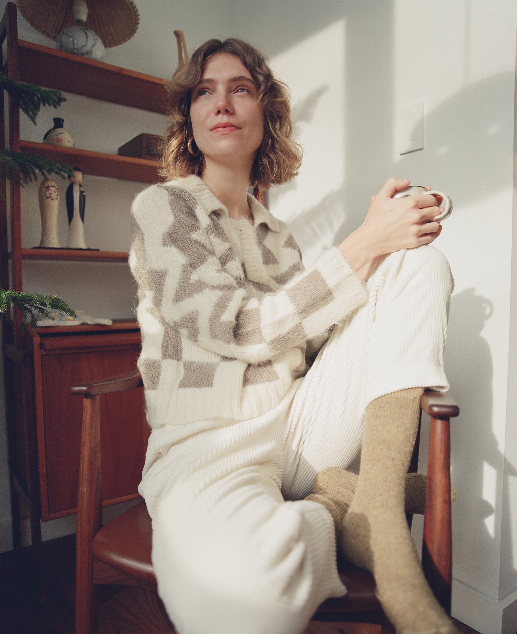 Elliot Jogger Off White Corduroy