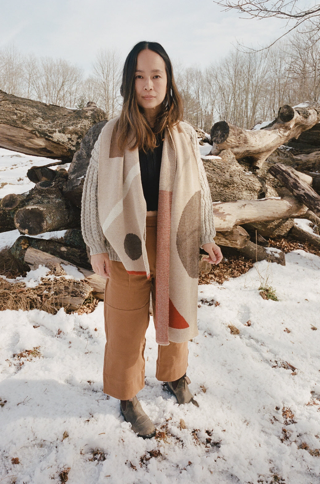 Bauhaus Scarf Wheat Multi