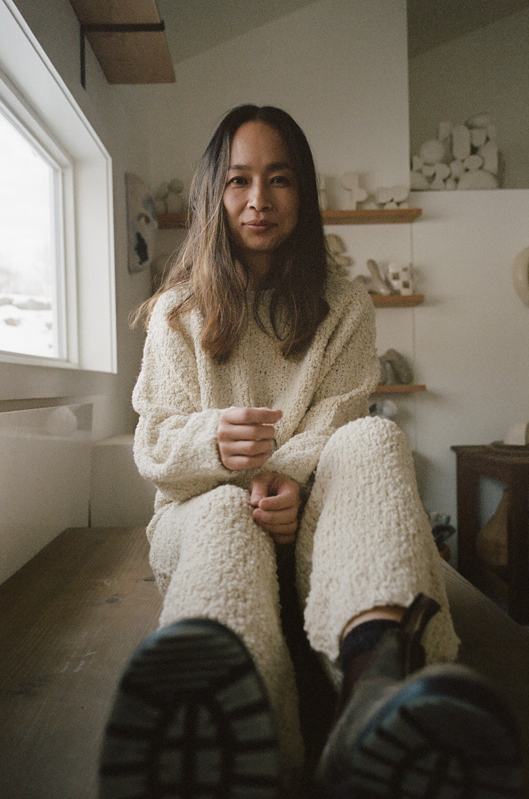 Textured Trouser Cream