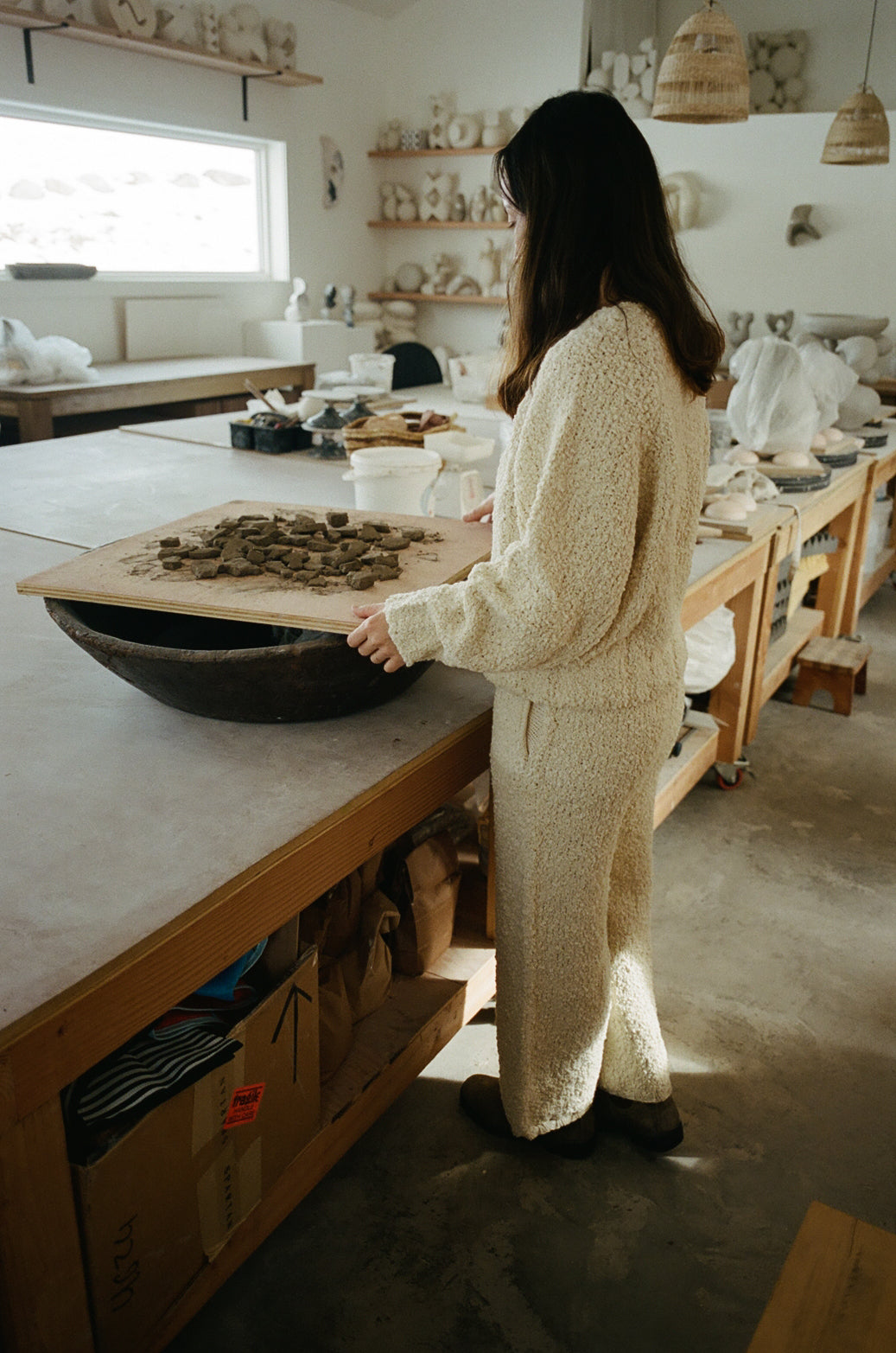 Textured Trouser Cream