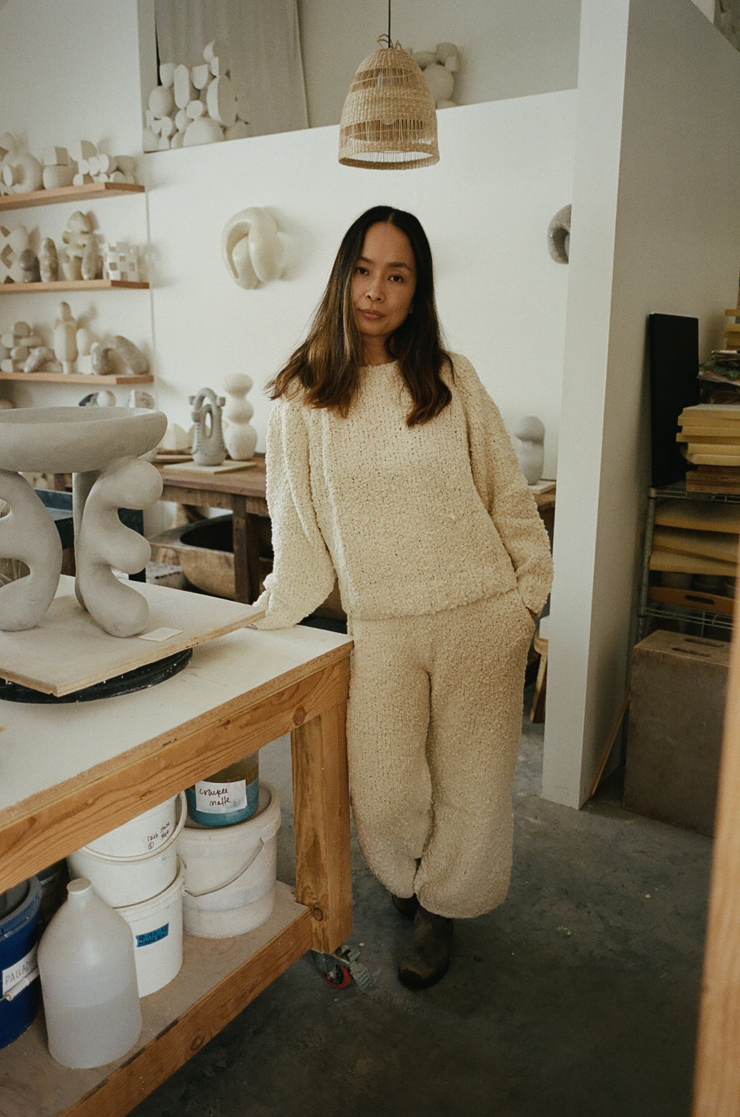 Textured Trouser Cream