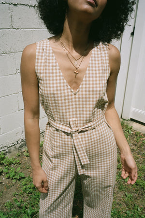 Sophie Jumpsuit Blush Gingham