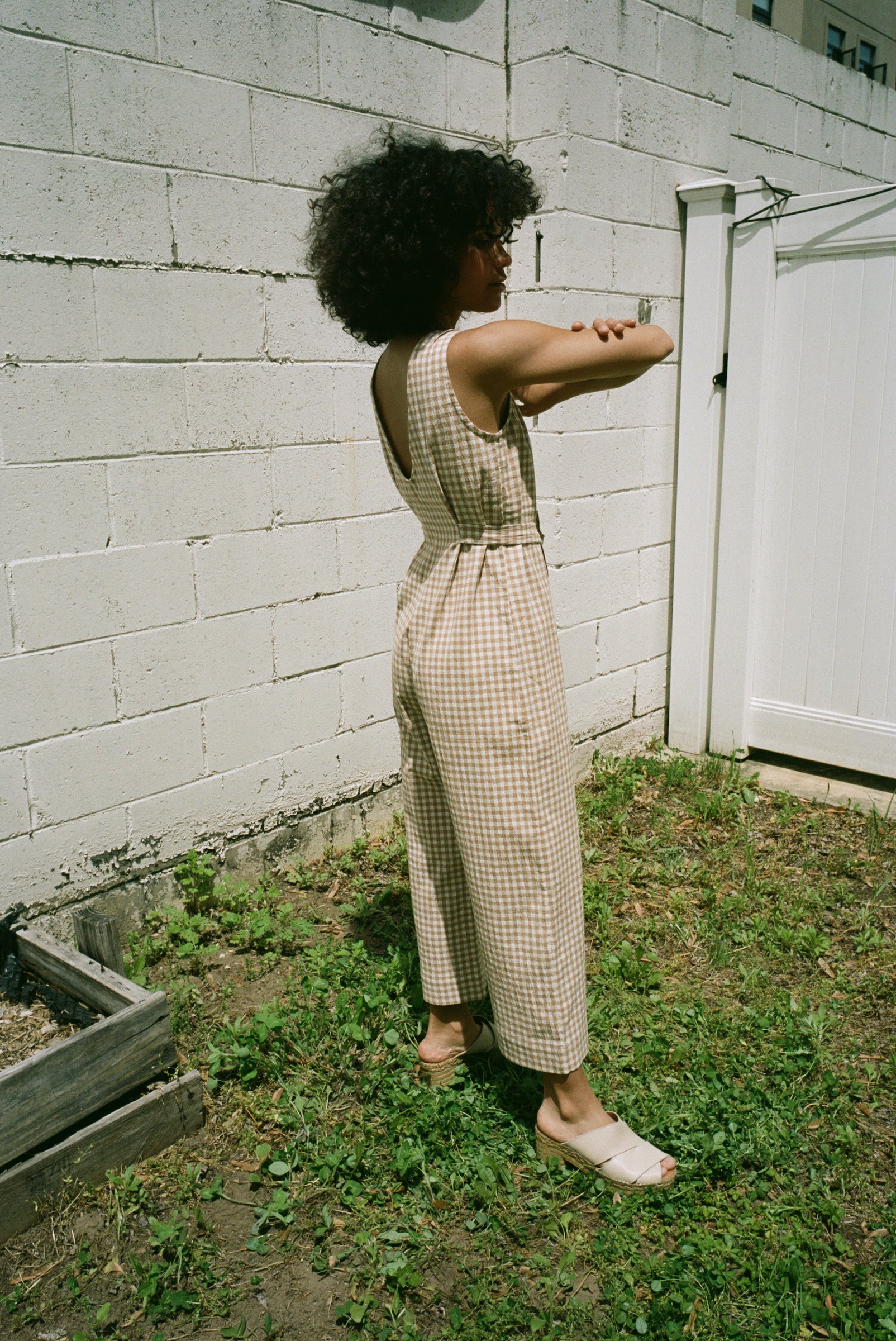 Sophie Jumpsuit Blush Gingham