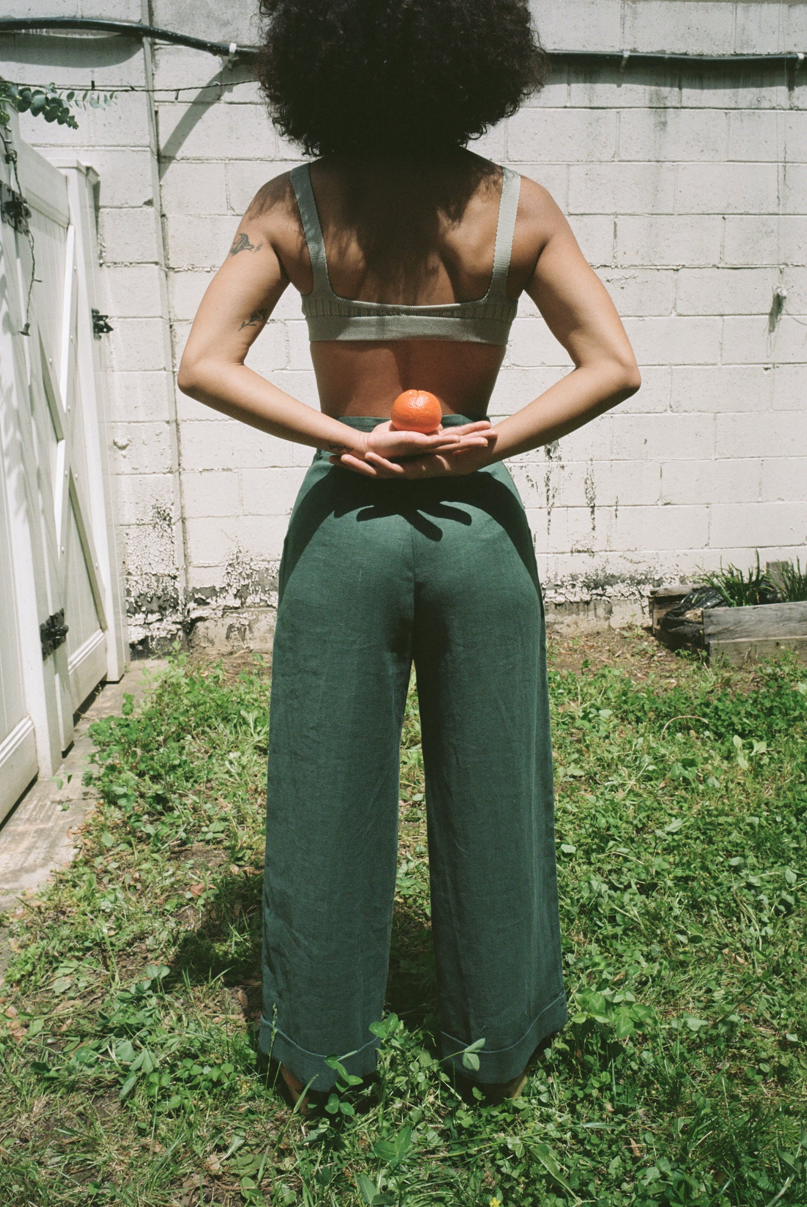 Alma Trouser Basil Linen