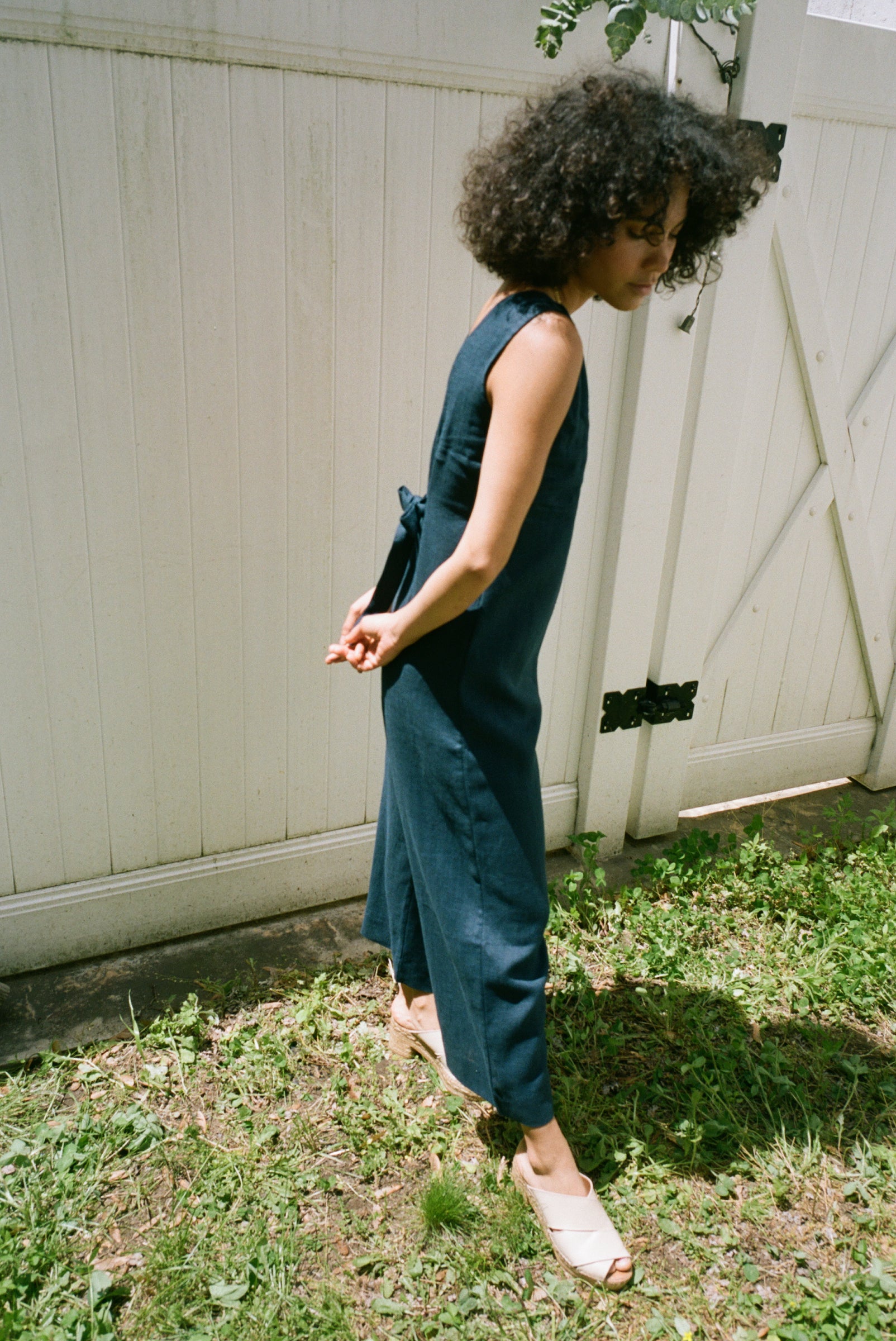 Sophie Jumpsuit Midnight Linen