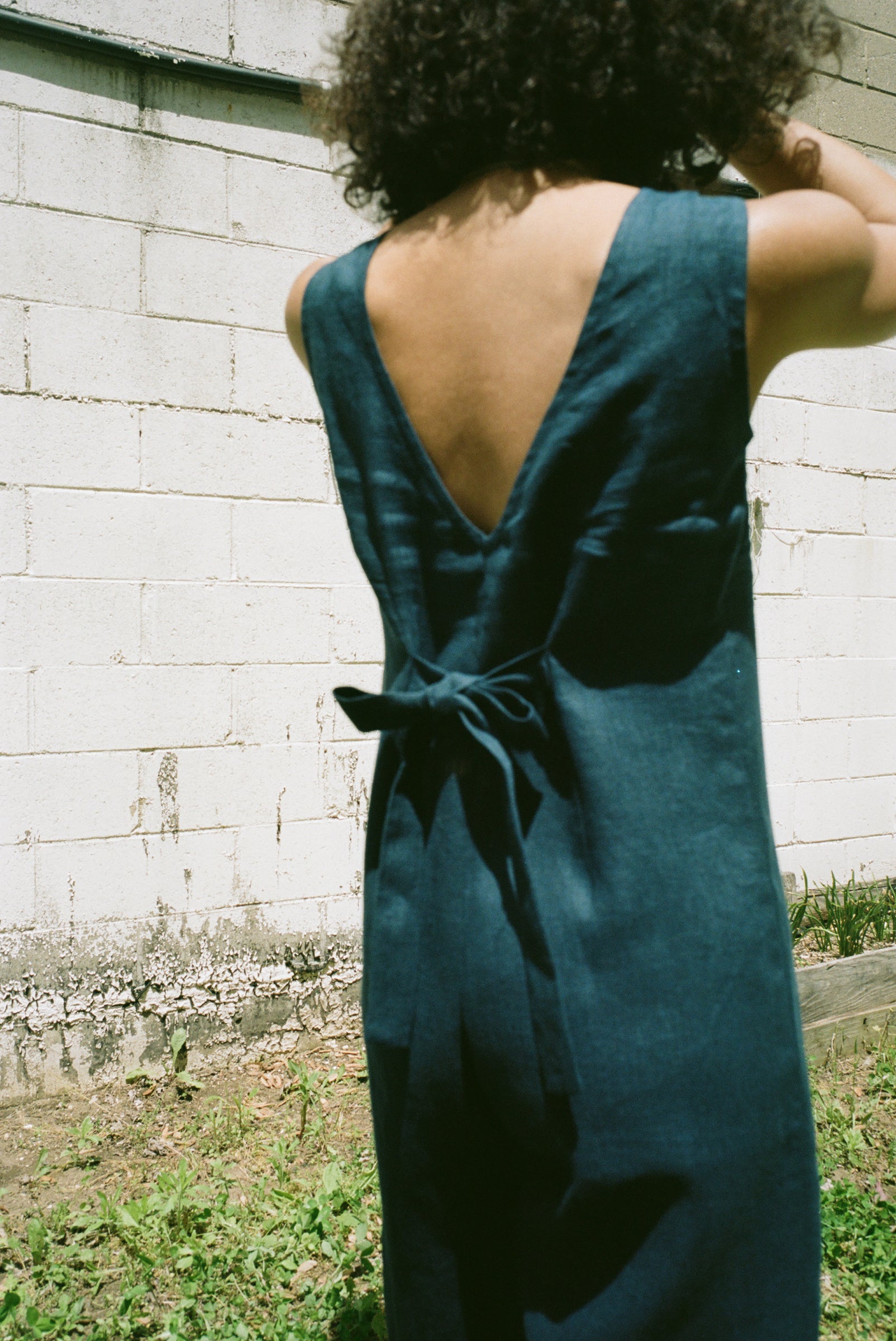 Sophie Jumpsuit Midnight Linen