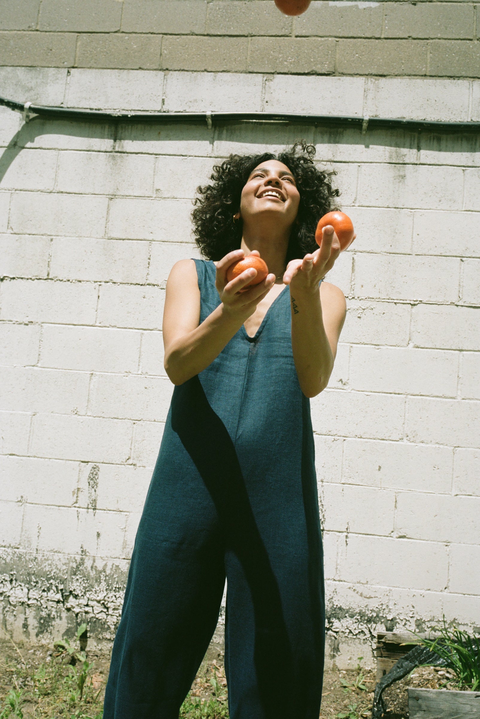 Sophie Jumpsuit Midnight Linen