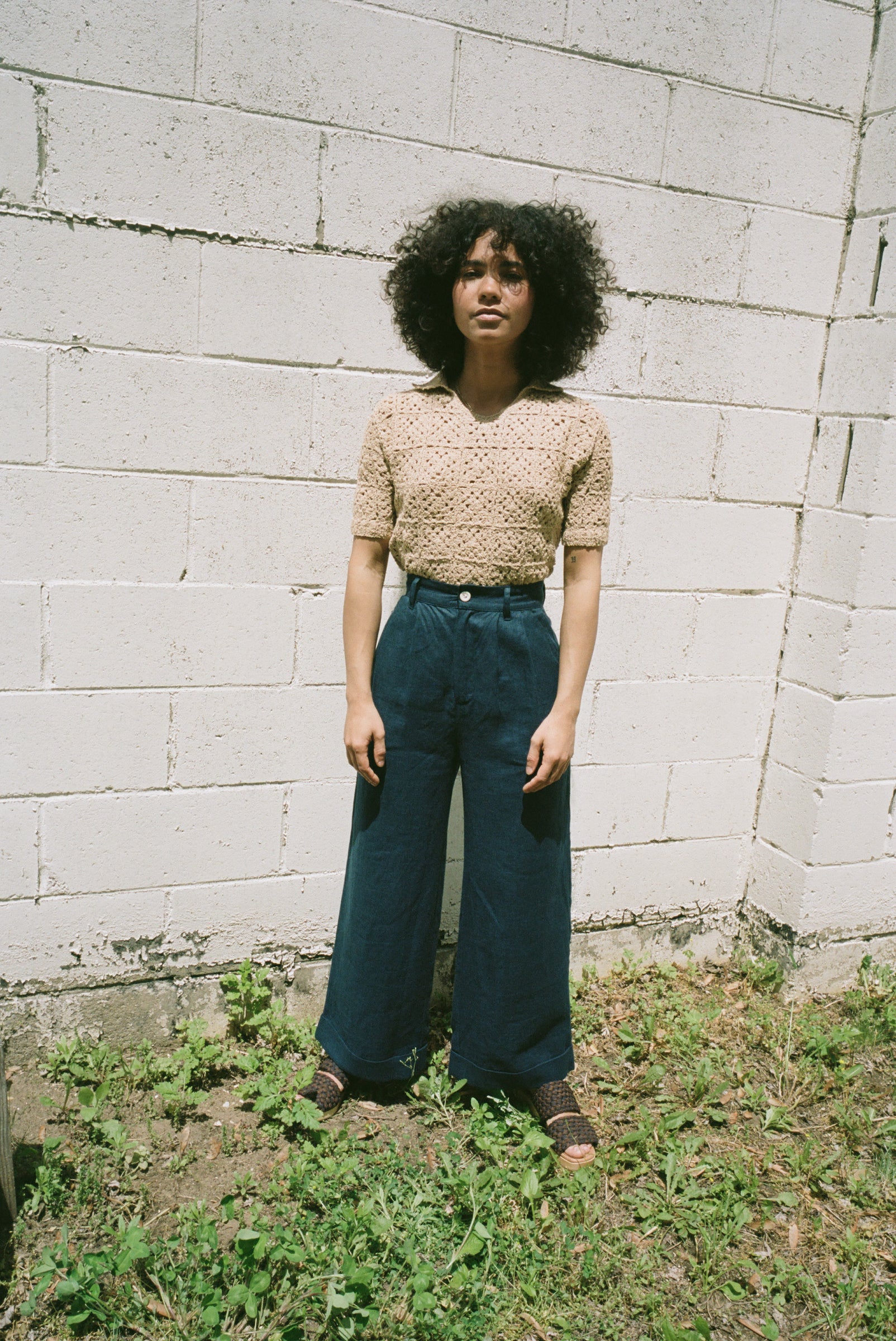 Alma Trouser Midnight Linen