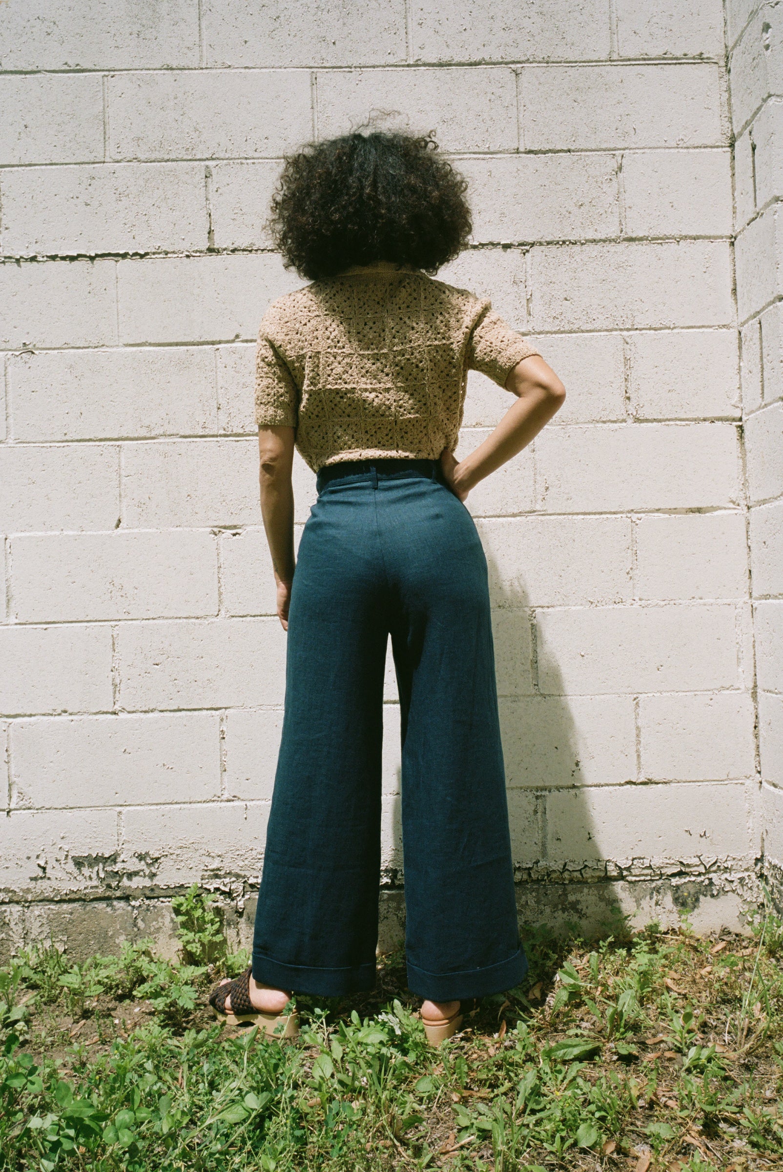 Alma Trouser Midnight Linen