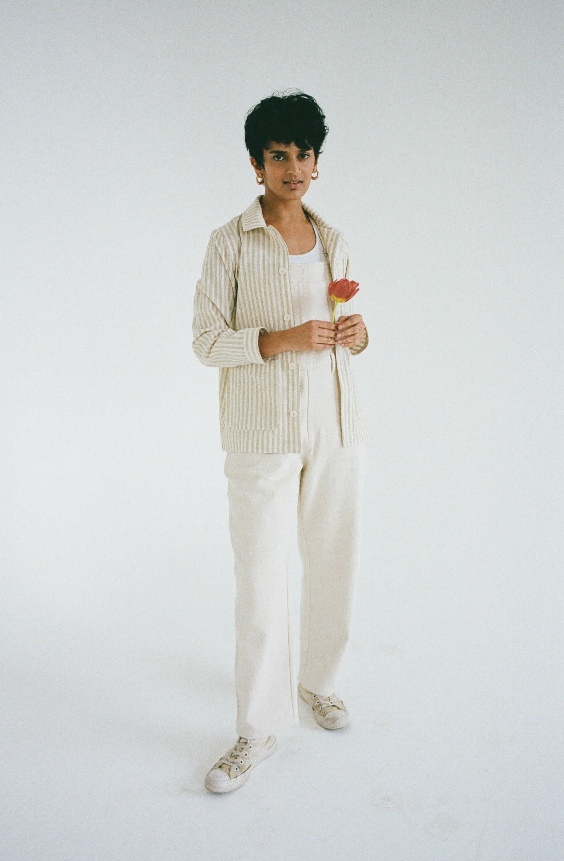 Maya Work Jacket Jade Stripe