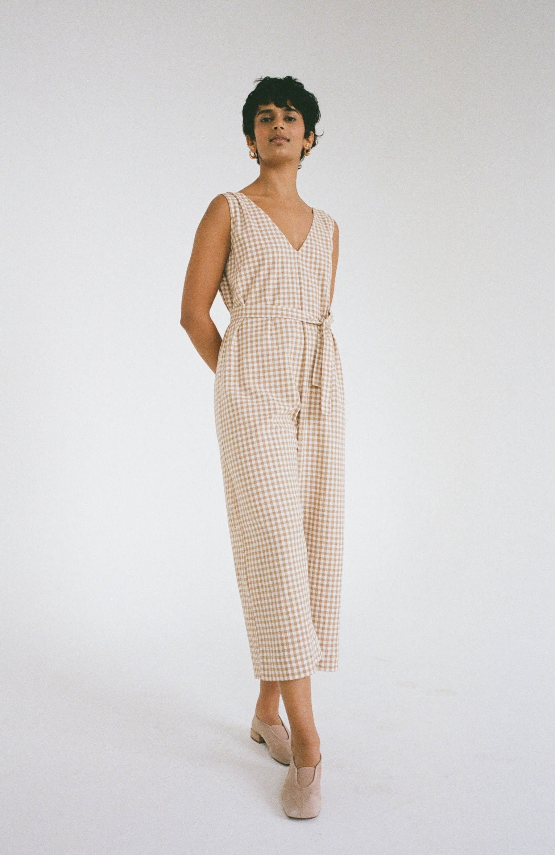 Sophie Jumpsuit Blush Gingham
