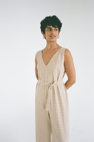 Sophie Jumpsuit Blush Gingham