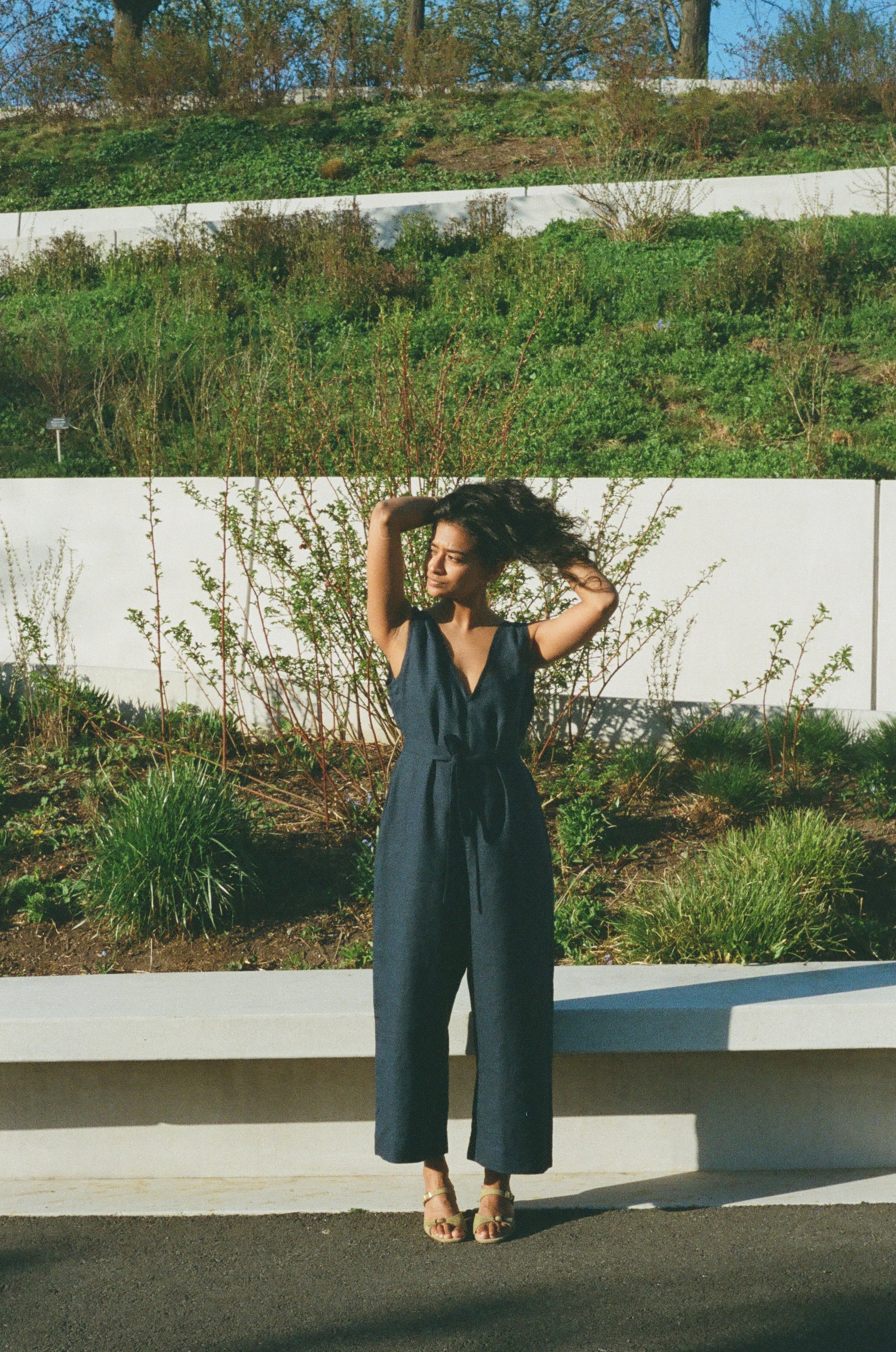 Sophie Jumpsuit Midnight Linen