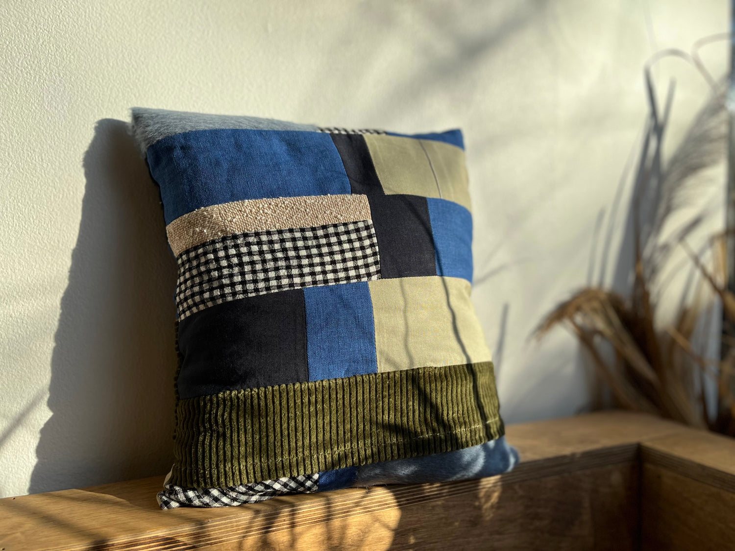 Quilted Pillow Blue Multi grid image