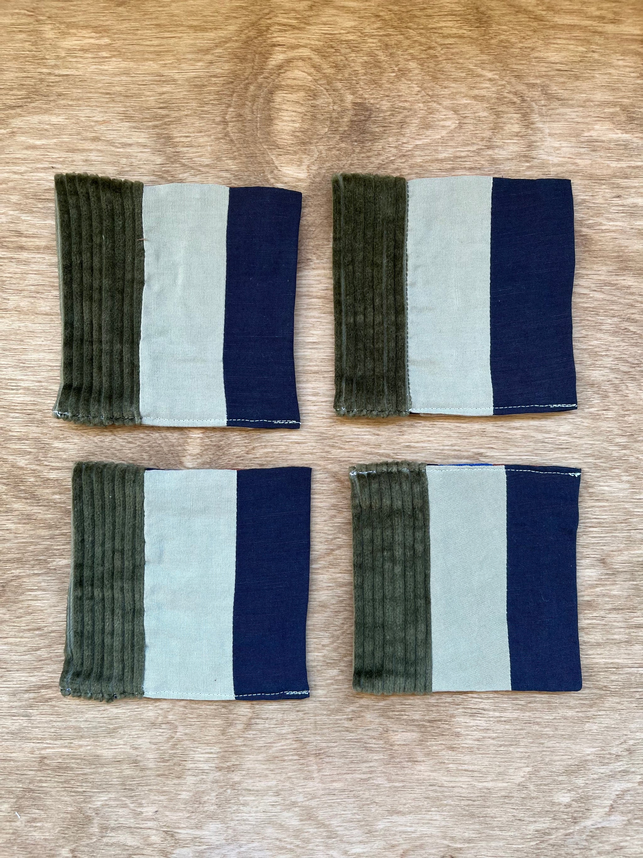 Quilted Coasters Blue/Clove Multi (Set of 4)