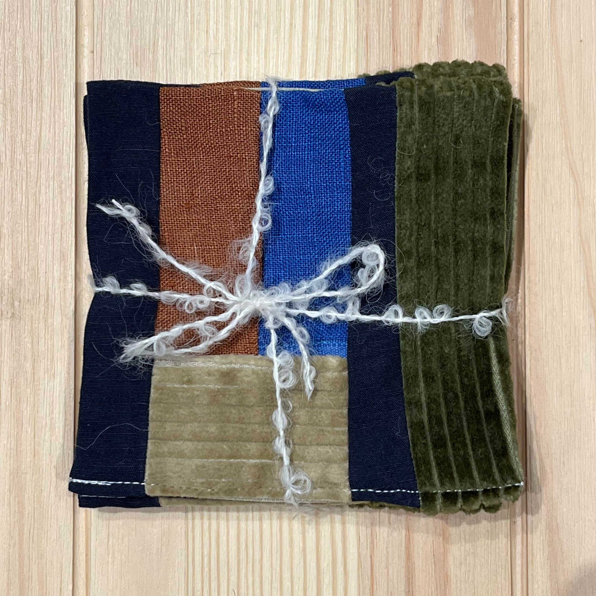 Quilted Coasters Blue/Clove Multi (Set of 4)