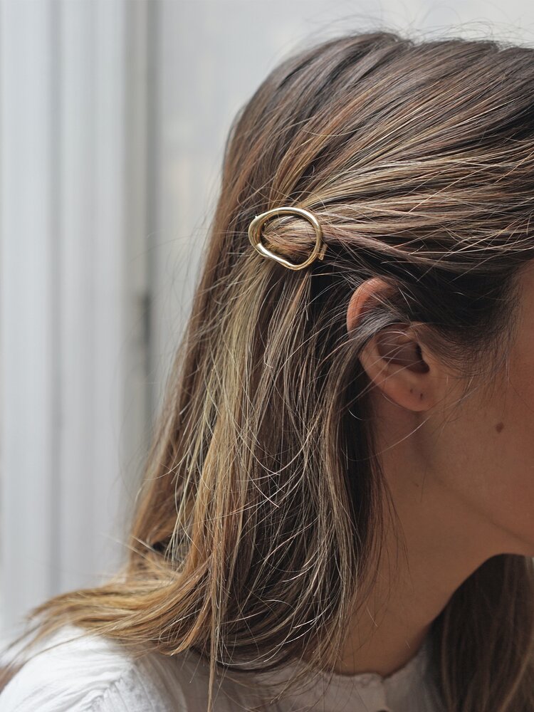 Odette NY Oblique Barrette, Brass