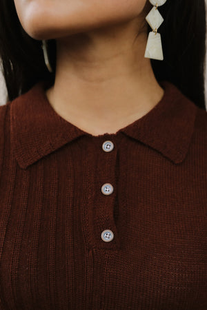 Laura Collared Sweater Hickory