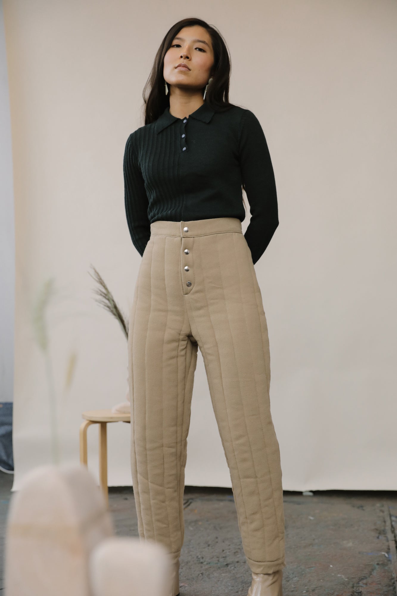 Laura Collared Sweater Forest