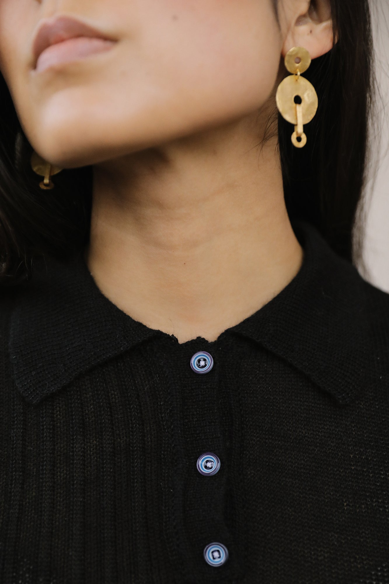 Laura Collared Sweater Black