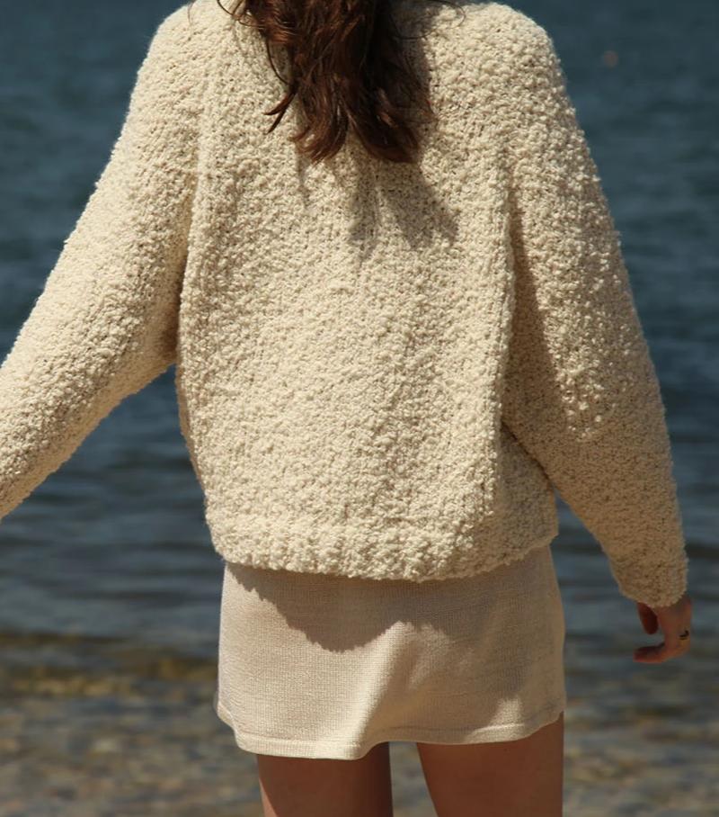 Textured Sweater Cream - KORDAL STUDIO
