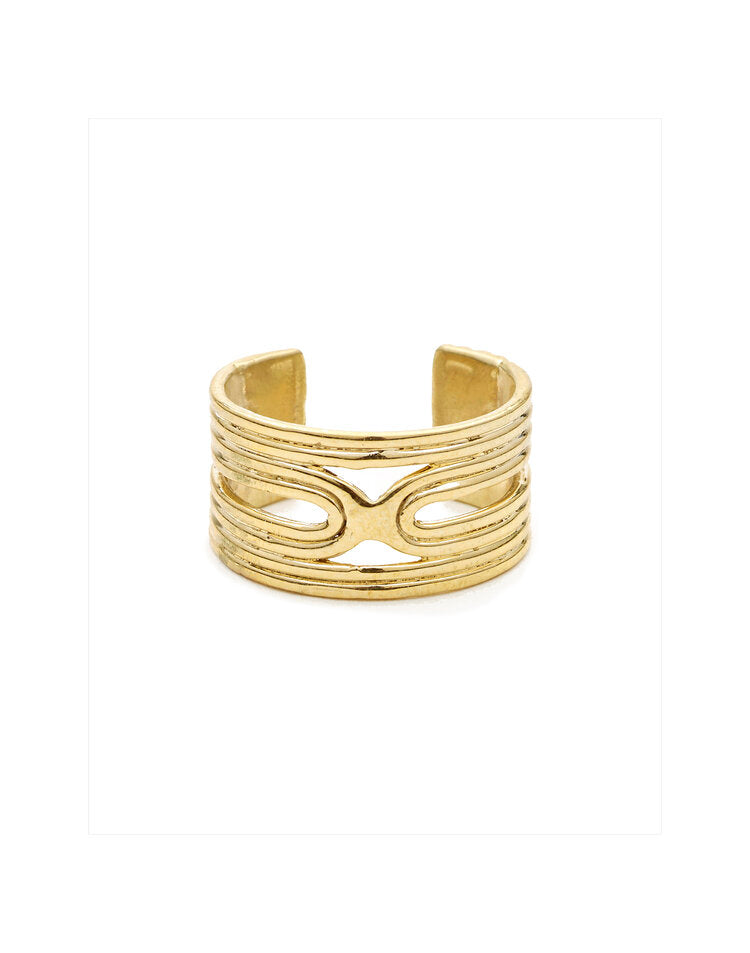 Odette NY Yves Ring, Brass