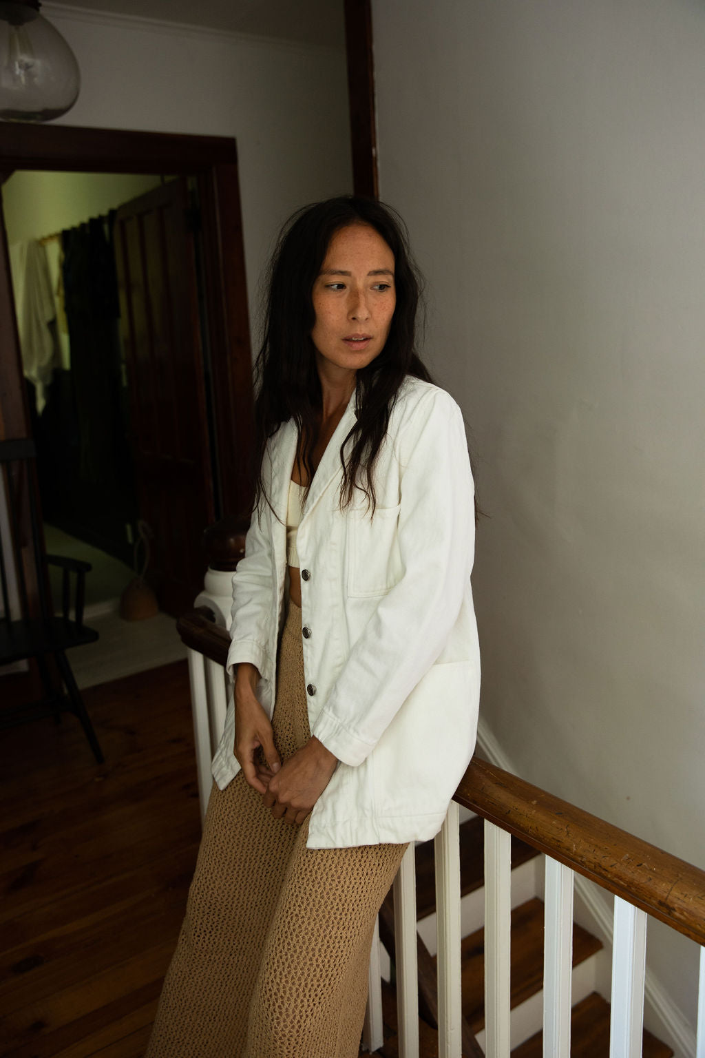 Keaton Blazer Natural Denim