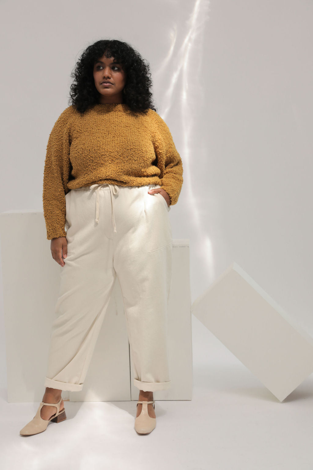 Textured Sweater Ochre